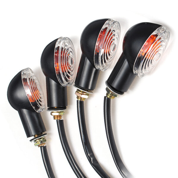 4PCS Mini Cat Eye Turn Light Black for Honda Suzuki Ducati Kawasaki
