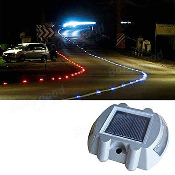 Solar Power White 6LED Road Driveway Pathway Stair Lights