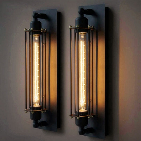 NEW Industrial Long Black Wall Plate Retro Wall Light Rustic Wall Sconce Plate