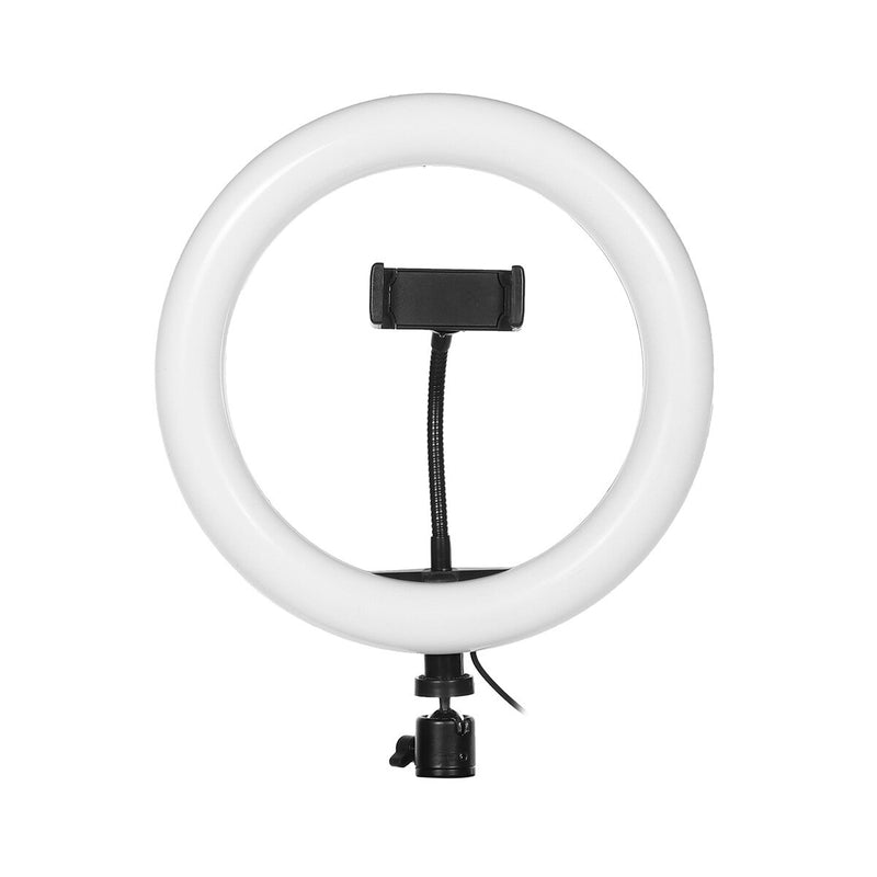 26cm 120 Lamp Beads LED Ring Light 3 Modes Dimmable Selfie Light  with Phone Holder for Youtube Stream Video Makeup Live Selfie