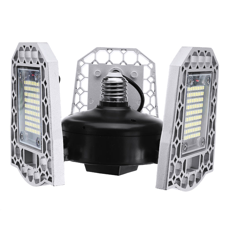 100W 24000LM LED Garage Light E26/27 Ceiling Flood Lamp Light Sensor Deformable Light