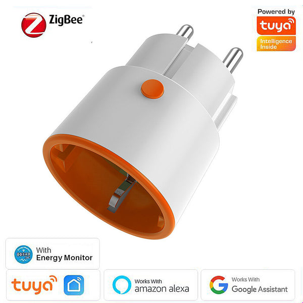 Tuya ZIGBE 3.0 Smart Socket EU Plug 16A Outlet Wireless Remote Phone Control Voice Controller Work with Tuya Gateway Hub Alexa Google Home