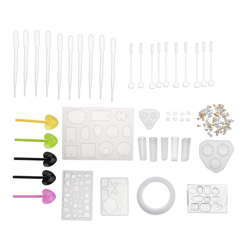 141Pcs DIY Silicone Resin Casting Molds Pendant Making Necklace Mould Hand Craft Tools Kit