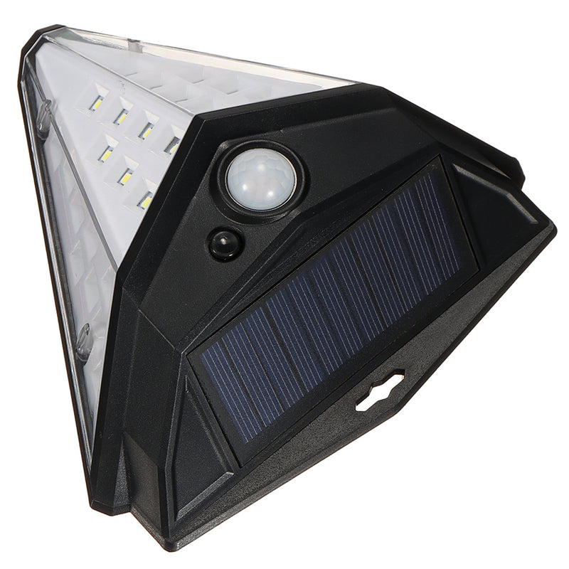 32 LED Solar Power PIR Motion Sensor Wall Light Outdoor Lamp 4 Sides Waterproof