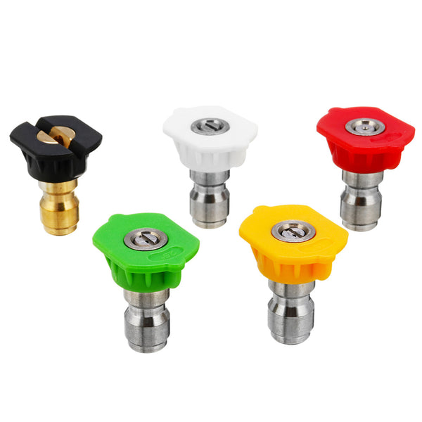 0 15 25 40 Degree Soap Quick Release Connect Jet Power Wash Spray Nozzle Tip Set