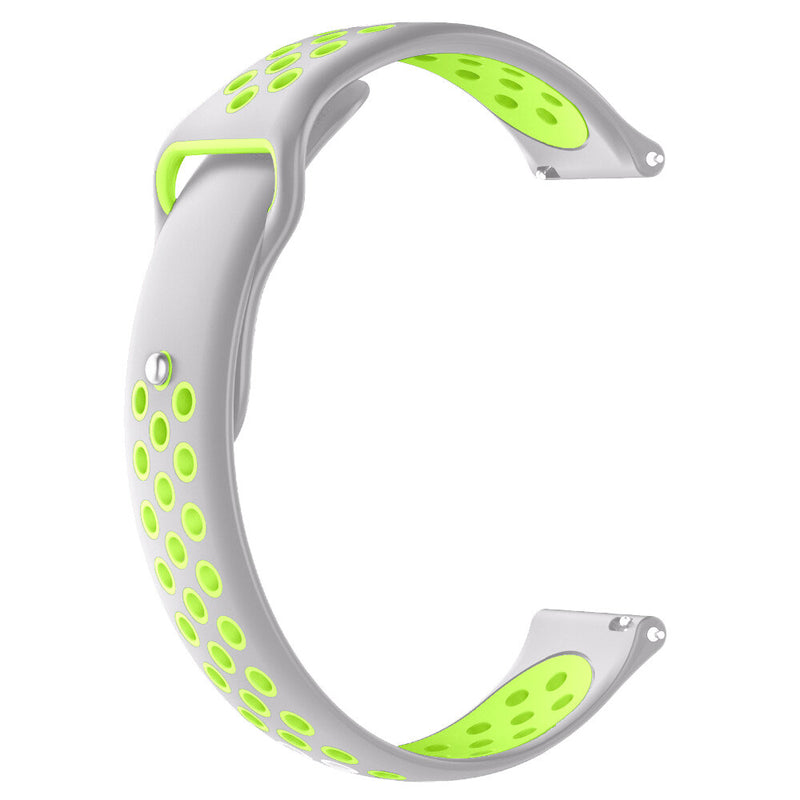 Dual Color Hole Reverse Buckle Silicone Watch Band Watch Strap for Haylou LS02 BW-HL1 BW-HL2 BW-HL1T BW-HL1Pro
