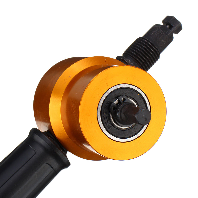 Drillpro Red/Gold/Grey Double Head Sheet Metal Nibbler Cutter Drill Attachment Metal Sheet Cutter