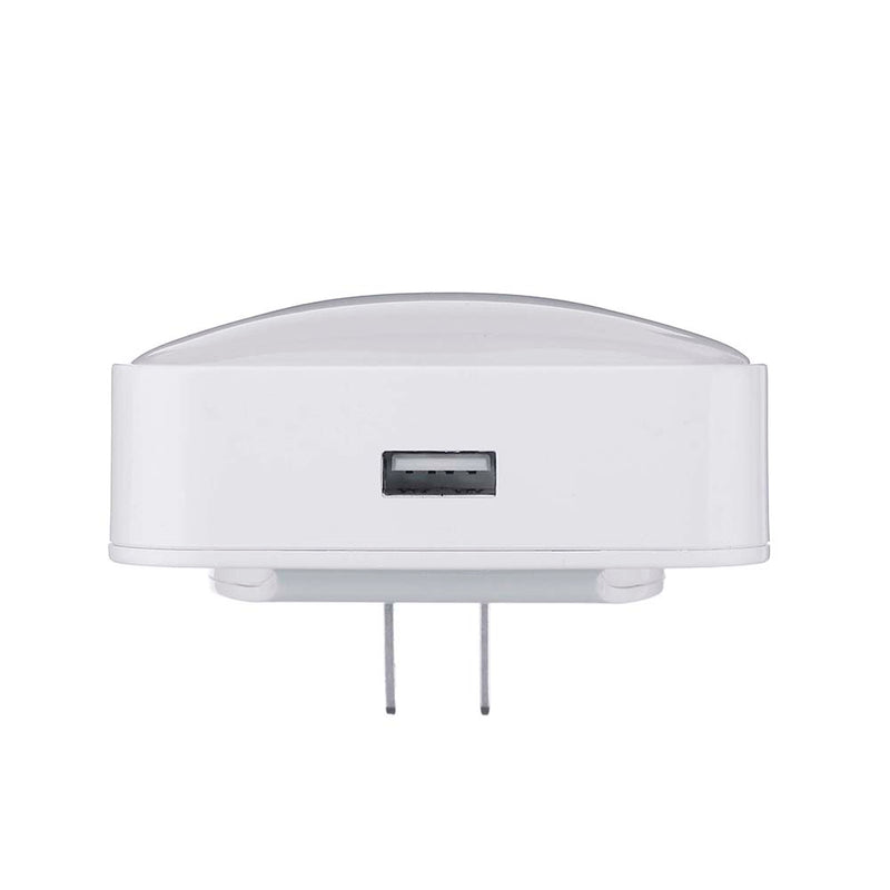 EU/US AC100-240V 5W Light Sense LED Night Light Socket Creative USB Charging Socket
