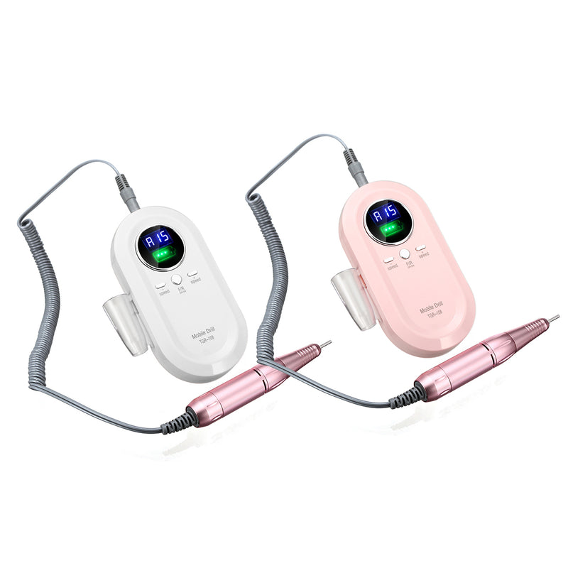 LED Rechargeable Polisher Electric Nail Art Drill File Manicure Machine Tools