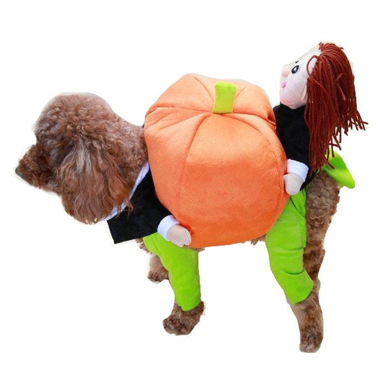 Funny Pet Dog Pumpkin Moveing Suits Pet Party Festival Apparel Clothing Costume Winter Clothes