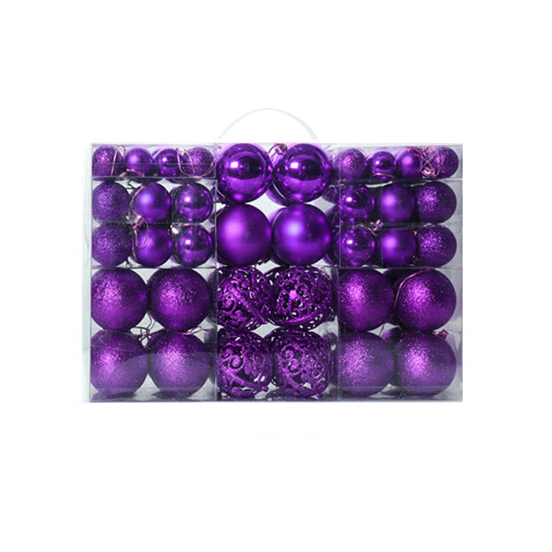 100pcs Decration Ball Set Christmas Tree Decorations Balls Bauble Pack Hanging Ball For Home Office Mall Ceiling Decor