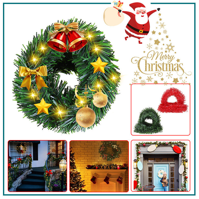 5.5M Christmas Tree Decoration Wreath Door Hanging Garland Window Wall Ornament Party Christmas Decorations Clearance Christmas Lights