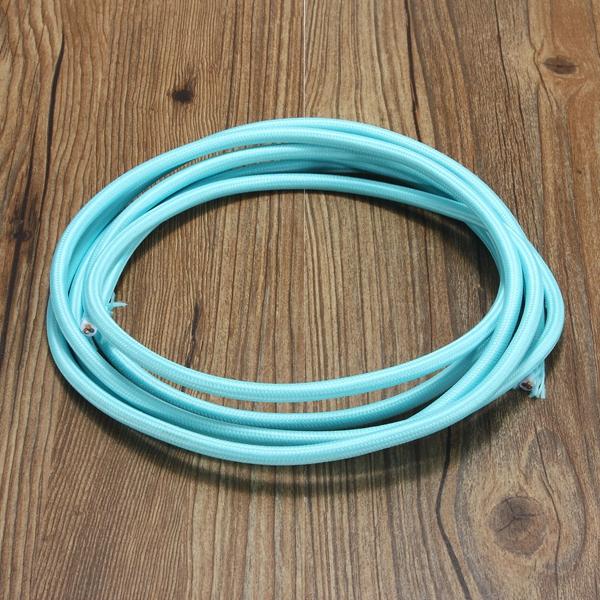 10M Vintage Colorful Twist Braided Fabric Cable Wire Electric Pendant Light Accessory