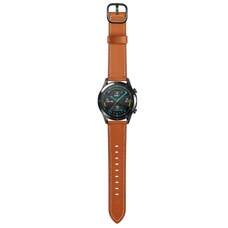 Bakeey 22mm First Layer Genuine Leather Replacement Strap Smart Watch Band for Huawei Watch GT1/2/2e 46MM