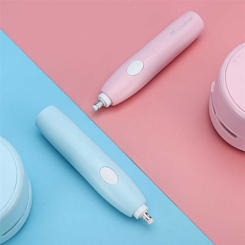 Tenwin 8087 3pcs/set Electric Pencil Sharpener Stationery Set Mini Vacuum Cleaner Electric Eraser Cartoon Kids Learning Kit Box Boy Girls