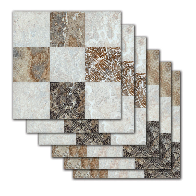 20x20cm 6Pcs Creative Tile Paste Wall Sticker Kitchen Bathroom Floor Decoration