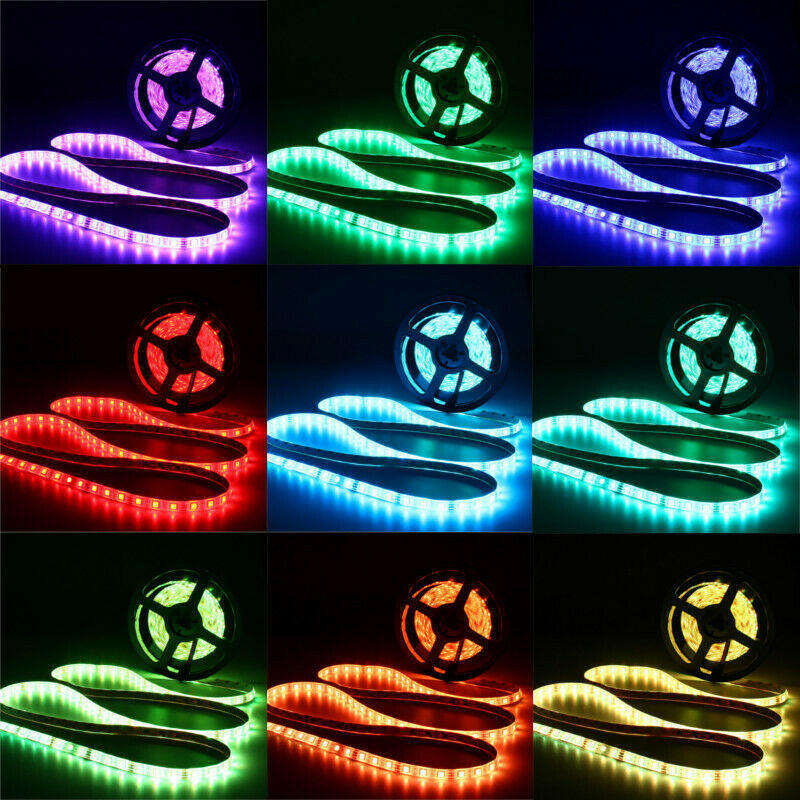 DC12V 5M 2835 SMD RGB Non-waterproof LED Strip Light + 24Keys or 44Keys IR Remote Control + Power Adapter