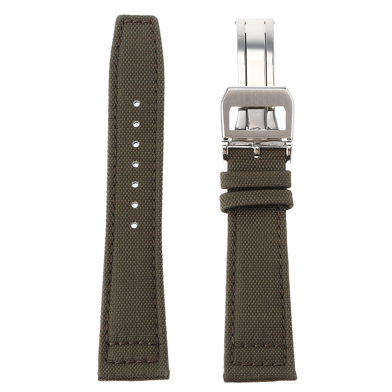 20mm 21mm 22mm Nylon Calf Leather Wristband Watch Band Smart Watch Strap Replacement