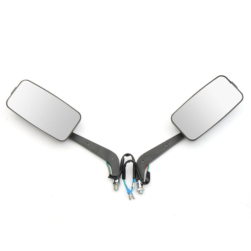 8mm 10mm LED CNC Aluminum Motorcycle Rear View Side Mirrors