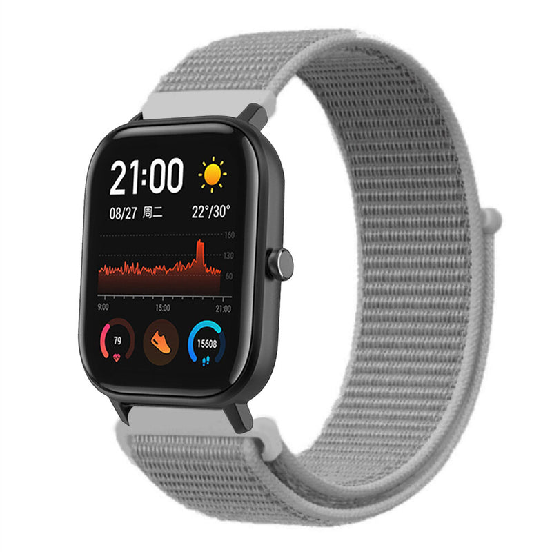 20mm Nylon Canvas Watch Band Watch Strap Replacement for Amazfit GTS Smart Watch