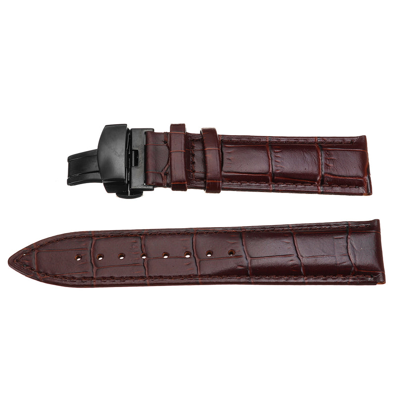 Bakeey Genuine Leather 22MM 24MM Watch Band Kit Butterfly Buckle Deployment Clasp Strap