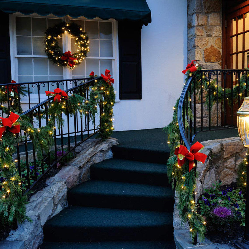 5.5M Christmas Tree Decoration Wreath Door Hanging Garland Window Wall Ornament Party Christmas Decorations Clearance Christmas Lights