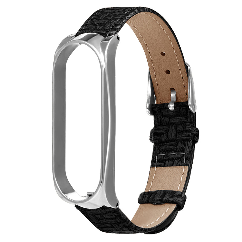 Bakeey Buckle Metal Shell Braided Pattern Belt Watch Band Watch Strap for Xiaomi Miband 5 Miband 5 NFC Non-original