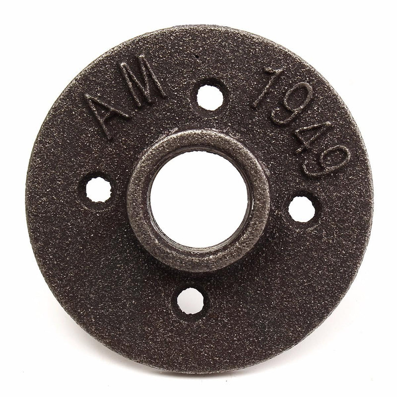 10pcs 3/4 Inch Black Malleable Iron Floor Flange Fitting Pipe NPT Antique Wall Flange Seat