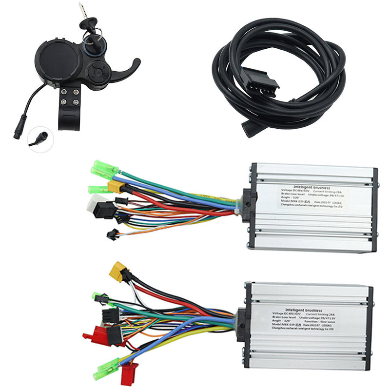 48-60V 28A 6 PIN Dual Drive Controller With Key LCD Display Instrument Suitable For Electric Scooters