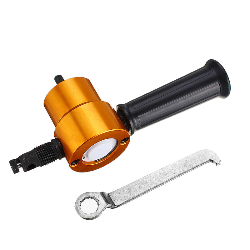 Drillpro Red/Gold/Grey Double Head Sheet Metal Nibbler Cutter Drill Attachment Metal Sheet Cutter