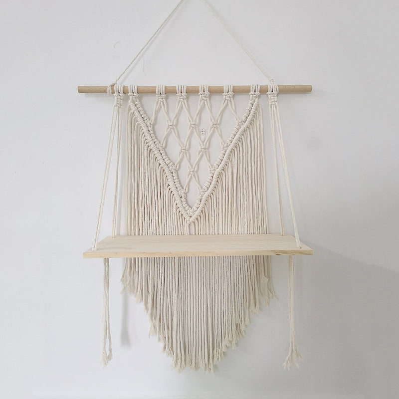 Cotton Wall Tapestry Woven Macrame Boho Plant Hanger Holder Tapestry Wall Hanging Art Home Storage Decor