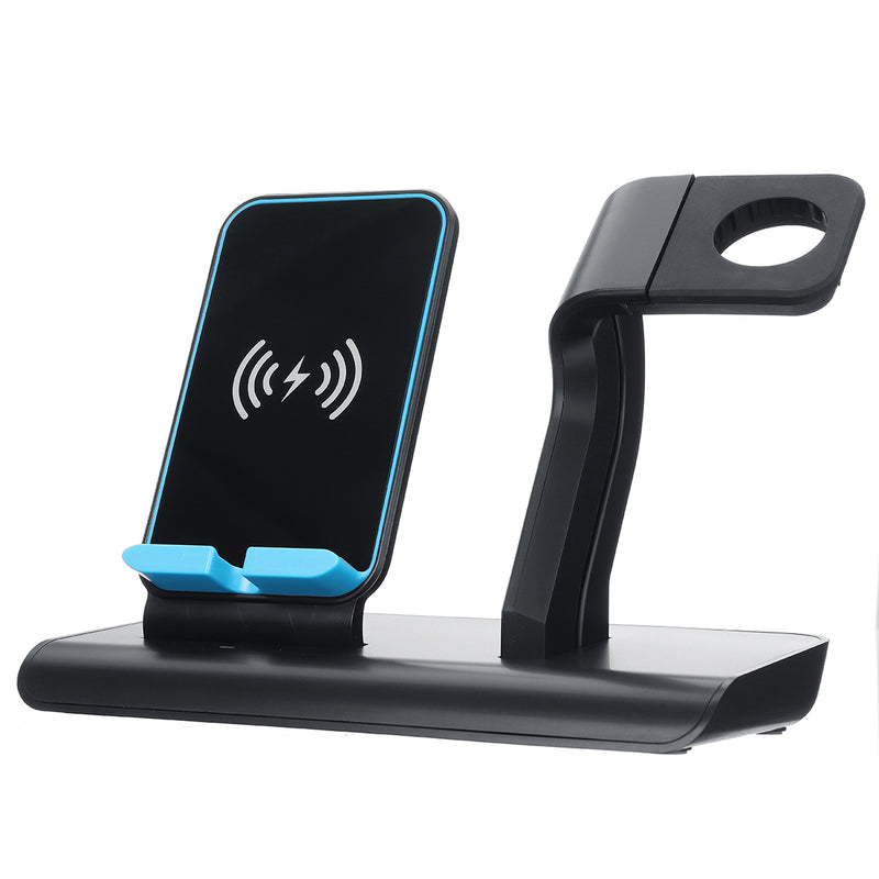 Type-C Port 2 In 1 Qi Wireless Charger Phone Holder Watch Holder For iPhone Samsung Apple Watch Series