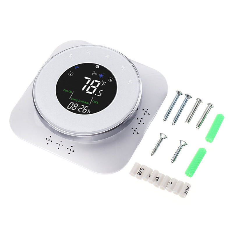 BHP-6000H-WiFi Black/White 24V WiFi Smart Heat Pump Thermostat Temperature Controller Smart Life/Tuya APP Remote Control Works with Alexa Google Home