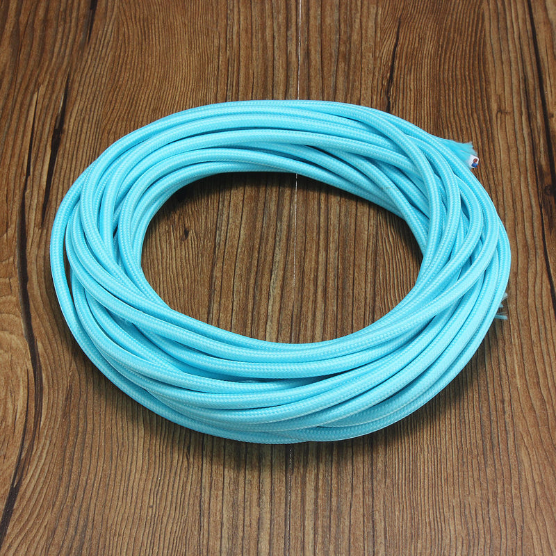 10M 2 Cord Color Vintage Twist Braided Fabric Light Cable Electric Wire