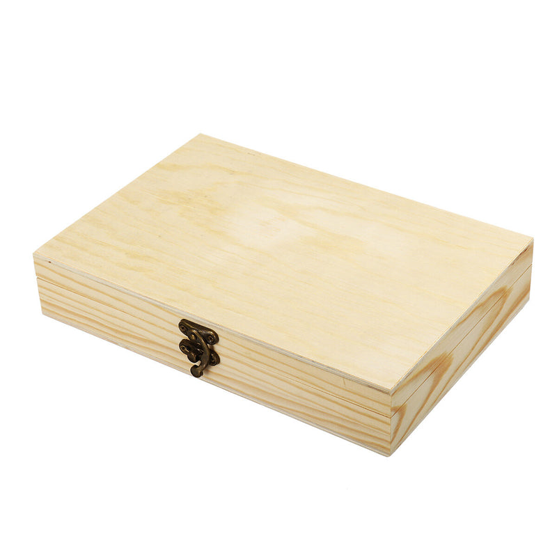 Wooden Cigar Box Portable Rectangular Natural wood packing Storage Case Gift
