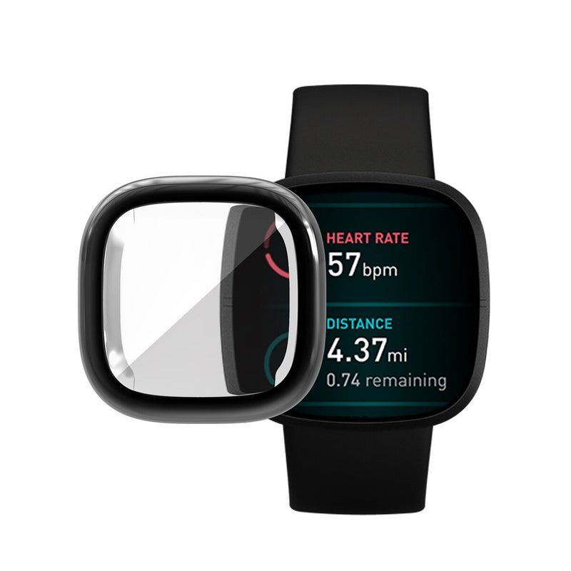 ENKAY Electroplating TPU Protective Case Watch Case Cover for Fitbit Versa 3 / Fitbit Sense
