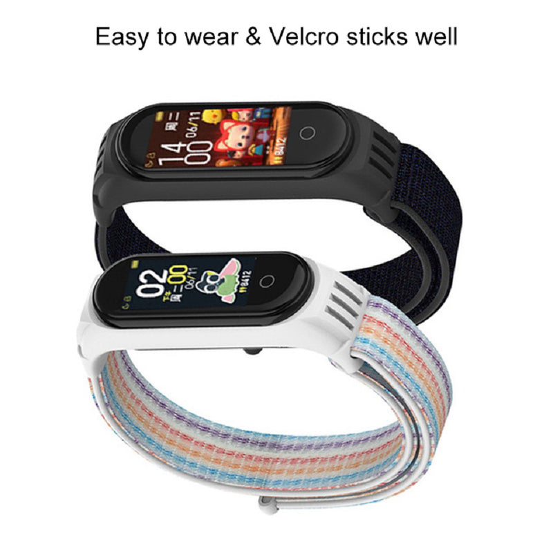 Holdmi 2-IN-1 Comfortable Nylon Watch Strap Band + TPU Watch Case Cover Replacement for Xiaomi Mi Band 5 / Xiaomi Mi Band 4 / 3 Non-original