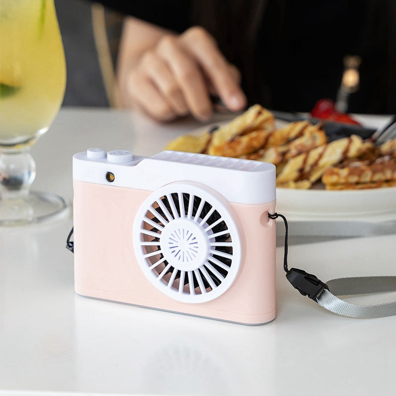 Portable Handed Camera Fan USB Charging Lazy Hanging Neck Mini Fan Ventilador Air Cooler Desktop Outdoor Fans