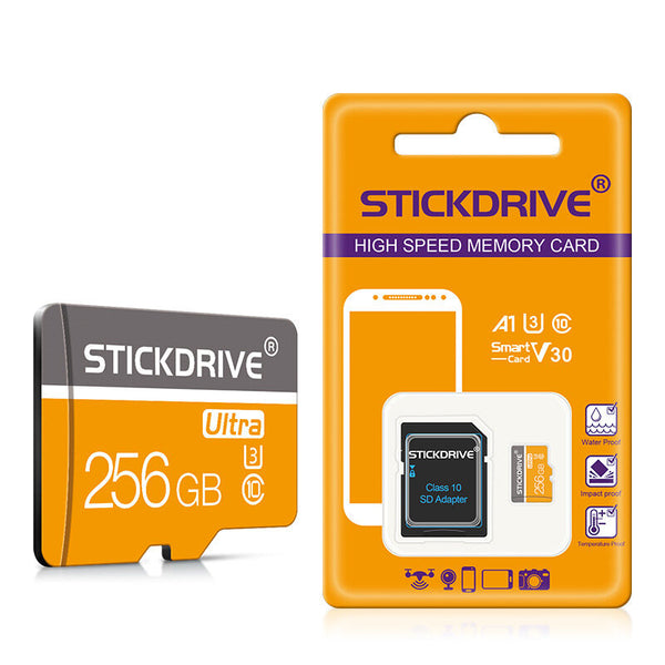 Stickdrive 256GB TF Memory Card Class 10 High Speed Micro SD Card Flash Card Smart Card for Phone Camera Driving Recorder
