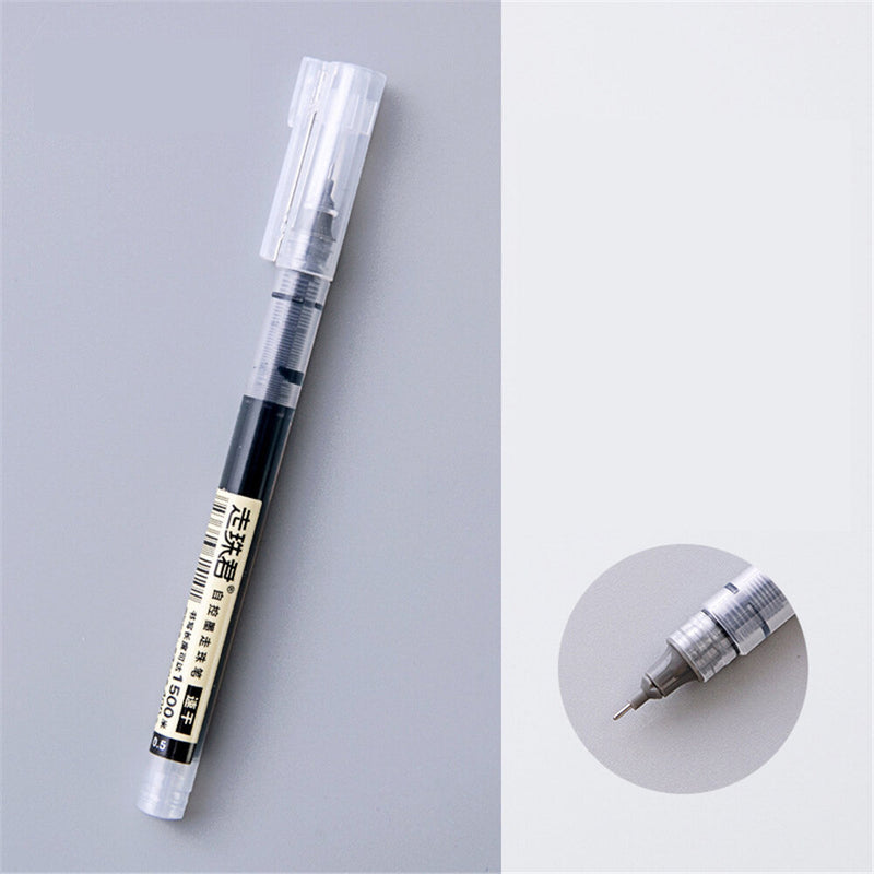 Dianshi DS-904/914/924 Netural Pen 0.38/0.5mm Nib Transparent Design Black Ink Gel Pen Writing Sketching Signing Pen For Students Office