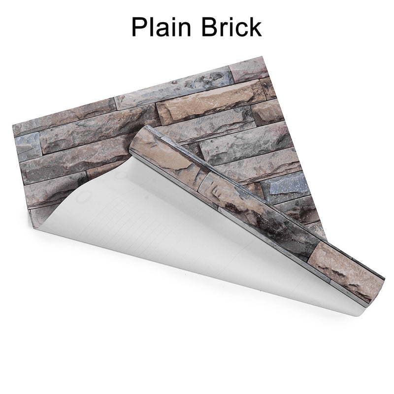 3D Simulation Brick Wall Paper Self-Adhesive Brick Stone Wallpaper Fashion Restaurant Hotel Store Decoration Water Wall Sticker