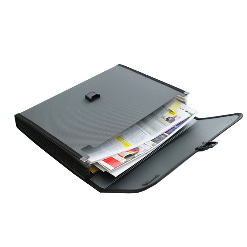 Deli 5556 1 Pcs A4 Organ Bag Multi Tier Expanding Buckled File Folder Student Business Work Office Document Conference Pack