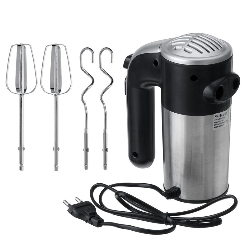 800W Kitchen Electric Hand Mixer with 5 Speeds, Whisk with Egg Beater, Dough Hook - Speeds Beater