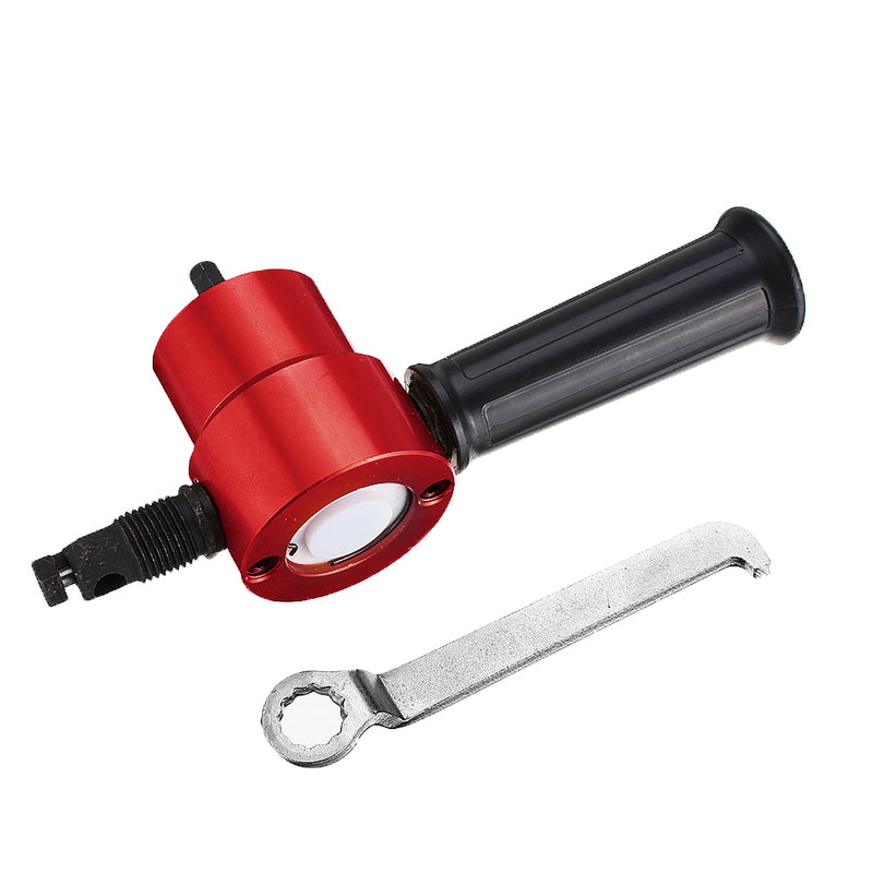 Drillpro Red/Gold/Grey Double Head Sheet Metal Nibbler Cutter Drill Attachment Metal Sheet Cutter