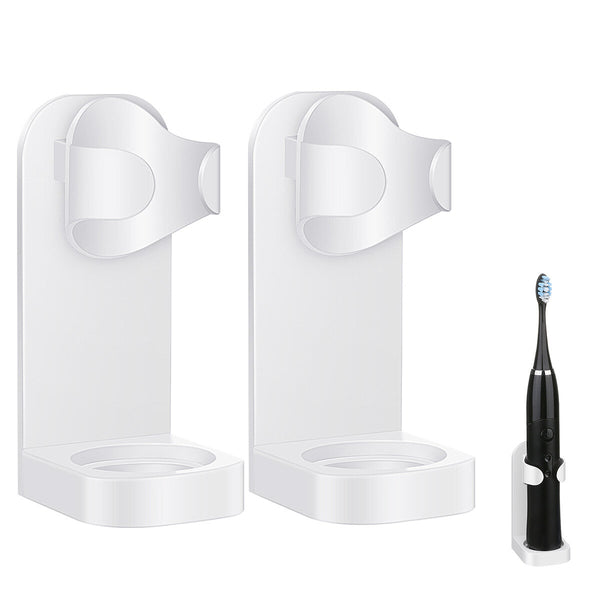 MECO ELEVERDE 2Pcs Creative Traceless Stand Rack Toothbrush Organizer Electric Toothbrush Wall-Mounted Holder Space Saving Bathroom Accessories