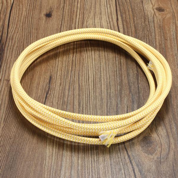 10M Vintage Colorful Twist Braided Fabric Cable Wire Electric Pendant Light Accessory