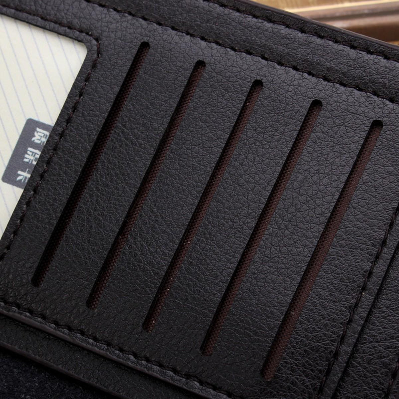 Men's Slim Leather Long Wallet Bifold Clutch Credit Card Holder Coin Purse Bag