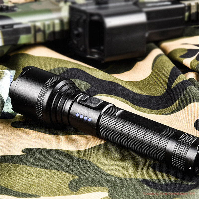 BIKIGHT Powerful XHP60 Flashlight Super Bright Portable Torch USB Rechargeable Outdoor Camping Tactical Zoomable Flash Light