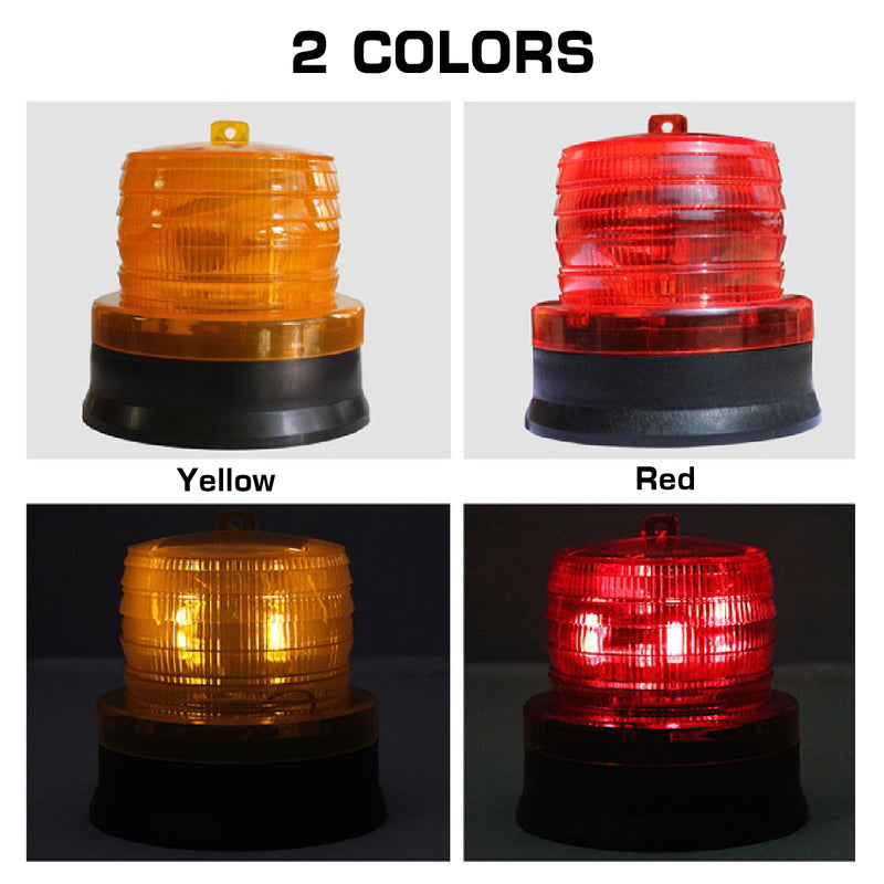 LED Solar Power Car Bus Emergency Warning Strobe Light Beacon Alarm Flash Lamps