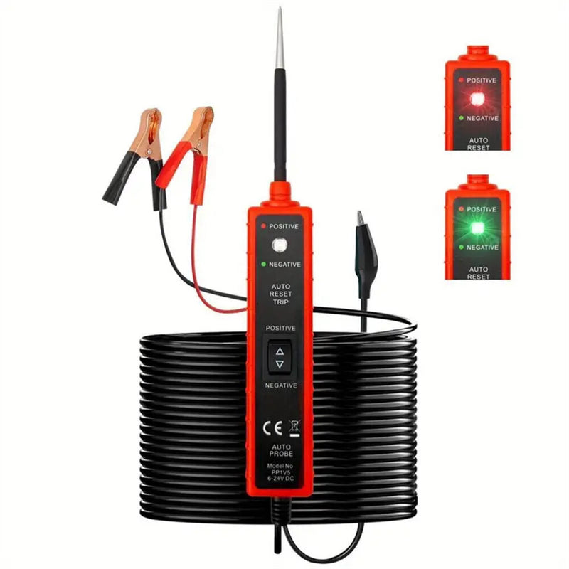 Power Probe Tester Circuit 6-24V DC Test Light Short Circuit Automotive Component Electrical Polarity Identify Continuity Tester , Overload Protection